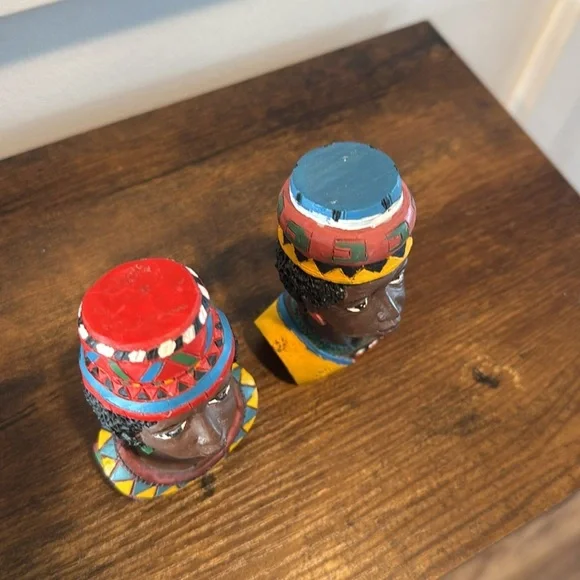 Vintage African Handcarved  Queen Figurines decor - Picture 4 of 6